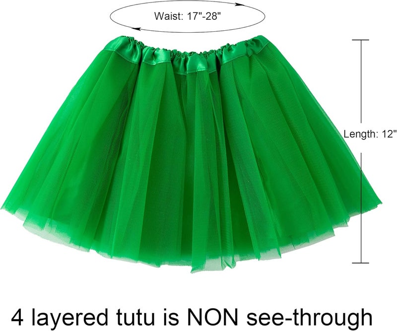 Jastore Girls Tutu Skirt 4 Layers Tulle Tutus for Girls Fluffy Ballet Dress Up for Toddler Kids Children - Image 2
